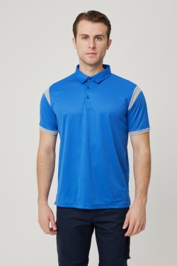 Allium Polo Yaka T-Shirt - Sax Mavi-Gri