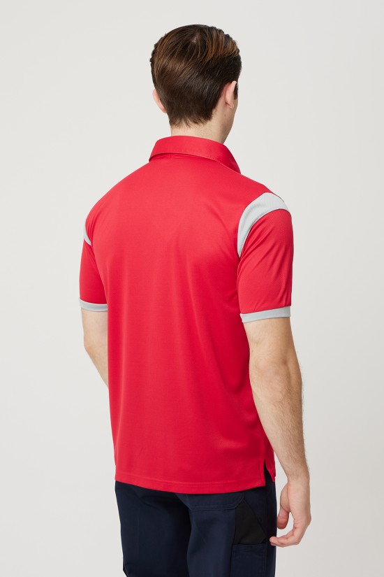 Allium Polo Yaka T-Shirt - Kırmızı-Gri