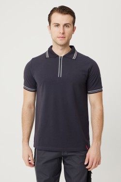 Asperula Polo Yaka T-Shirt - Füme-Gri