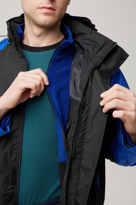 GALLİUM 3N1 PARKA SİYAH-SAXMAVİ