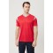 ALLİUM V YAKA T-SHIRT KIRMIZI-GRİ