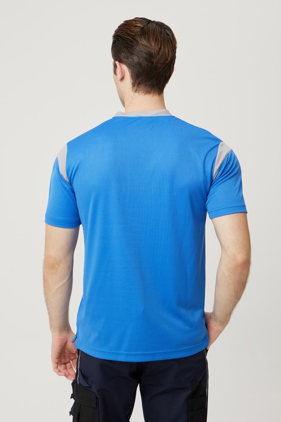 ALLİUM V YAKA T-SHIRT SAXMAVİ-GRİ ALLİUM V YAKA T-SHIRT SAXMAVİ-GRİ