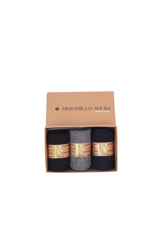 Çorap: Amadillo Premium Bambu Kutulu-Uzun Soket GRİ-LACİVERT-SİYAH Çorap: Amadillo Premium Bambu Kutulu-Uzun Soket GRİ-LACİVERT-SİYAH