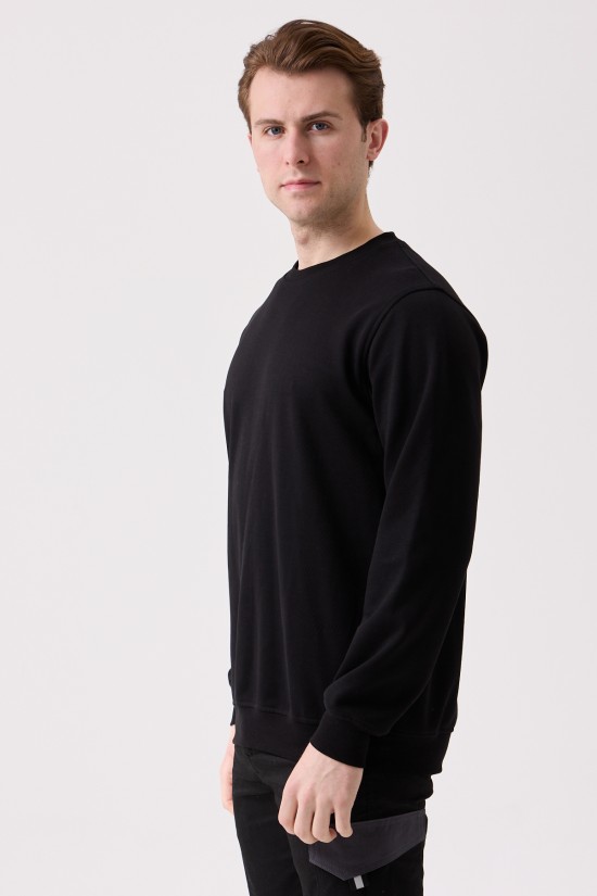 SANFORDS O YAKA SWEATSHIRT SİYAH