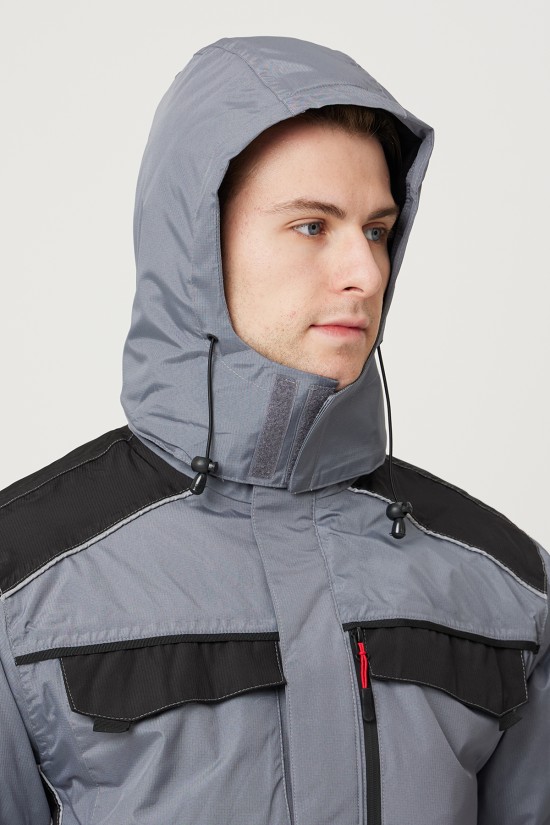 ALLİUM RİPSTOP PARKA GRİ-SİYAH
